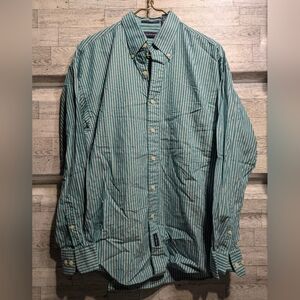 Gant Teal Striped Casual Button Down Shirt